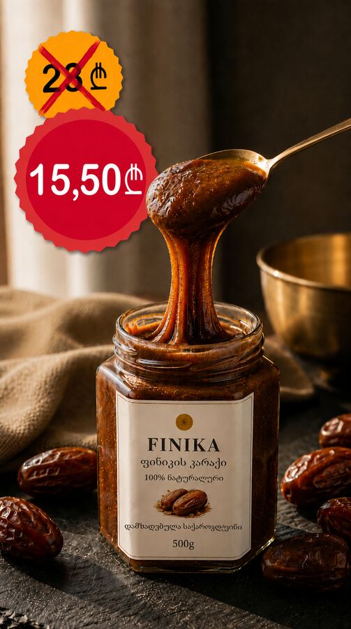 FINIKA ფინიკის კარაქის ქილა, 500 გრამი